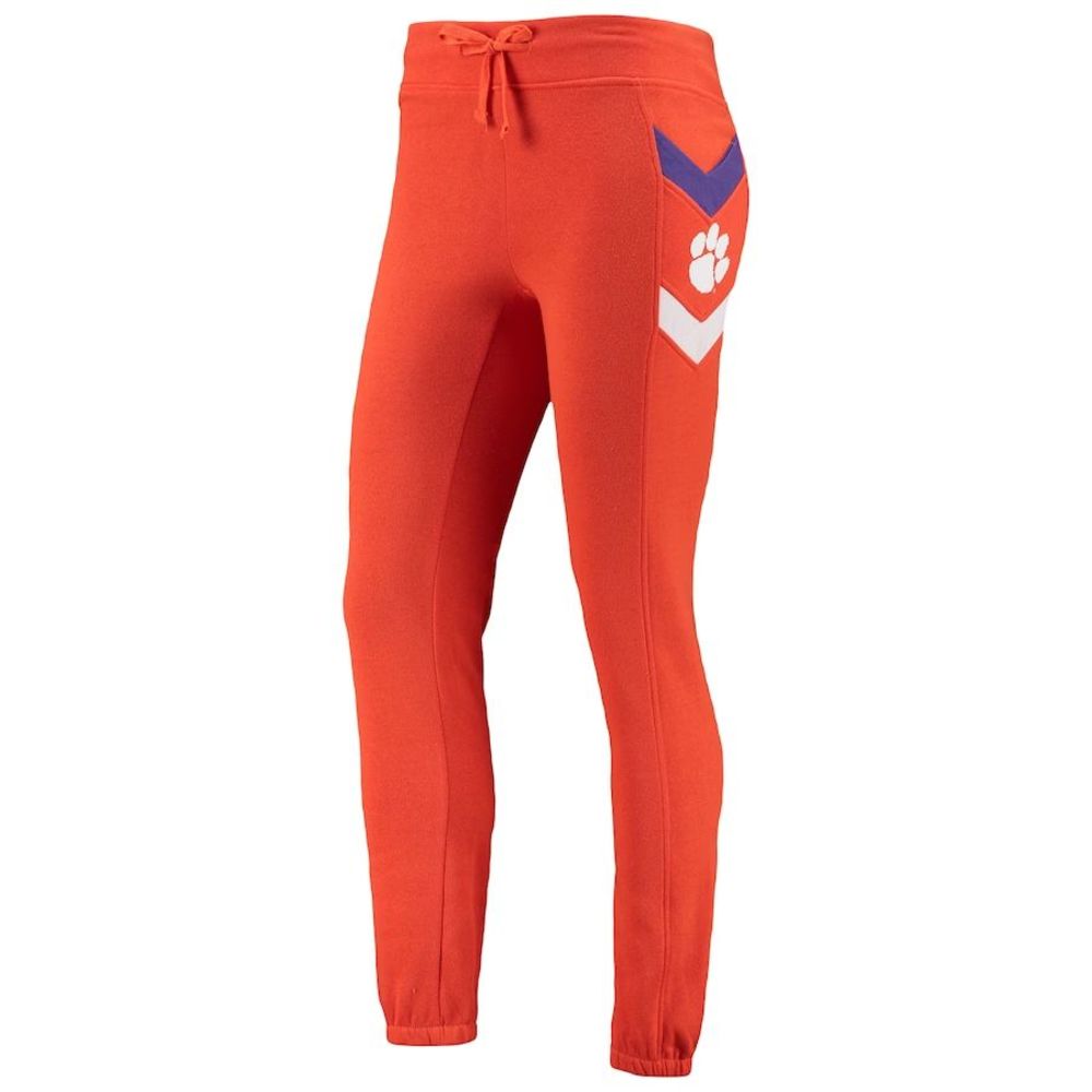 Clemson Tigers Colosseum Women's Orange Kripke Chevron Jogger Pants Size XL